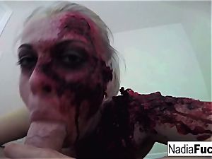 mischievous zombie gets her fill of hard-on and jism